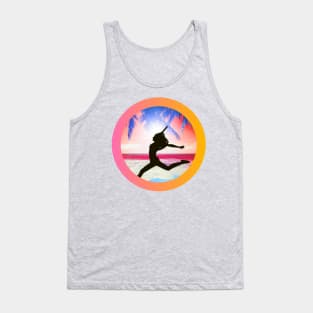 Jump for Joy at the Beach (silhouettte) Tank Top